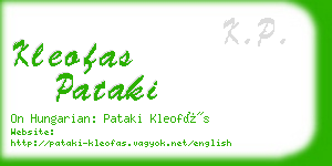 kleofas pataki business card